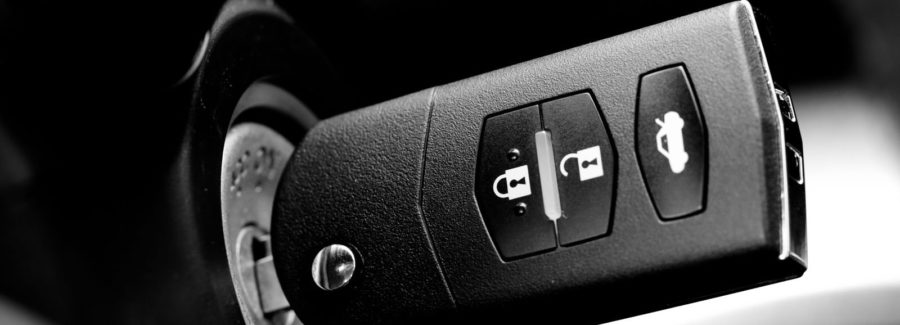 Automatic car keys up close.