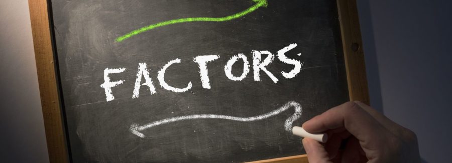 Factors written on a chalkboard