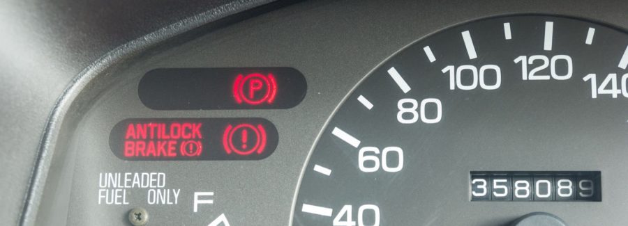 Close-up of speedometer
