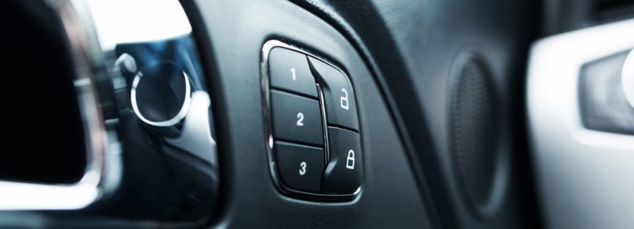 Black car interior.