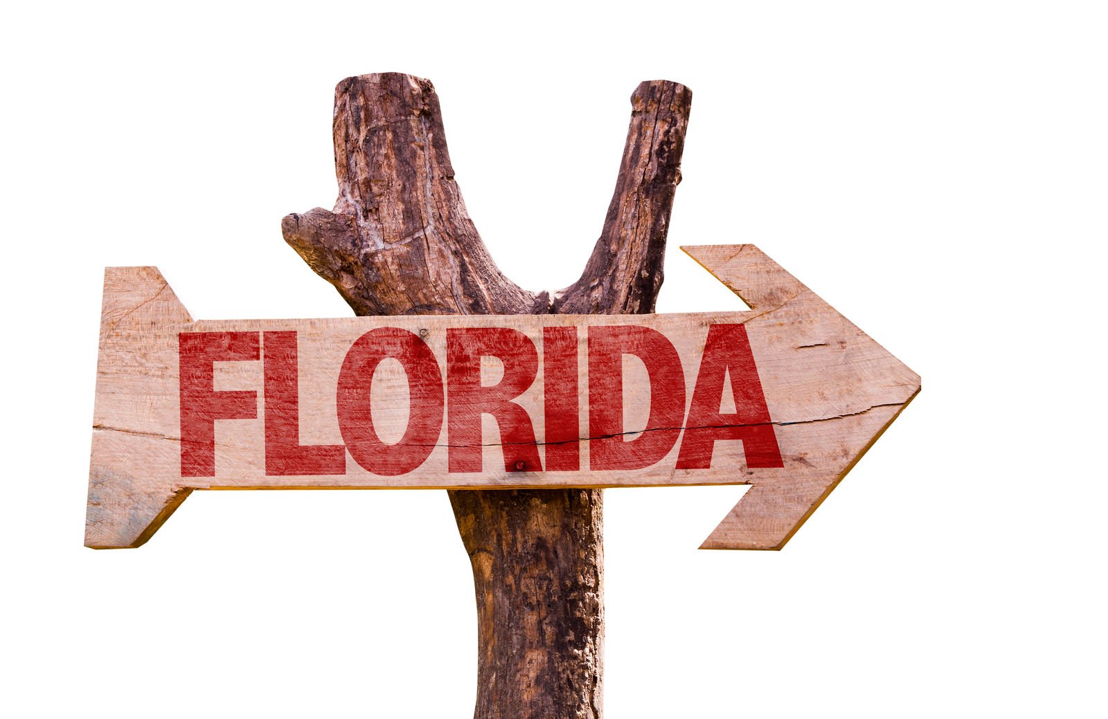 Wood sign for Florida