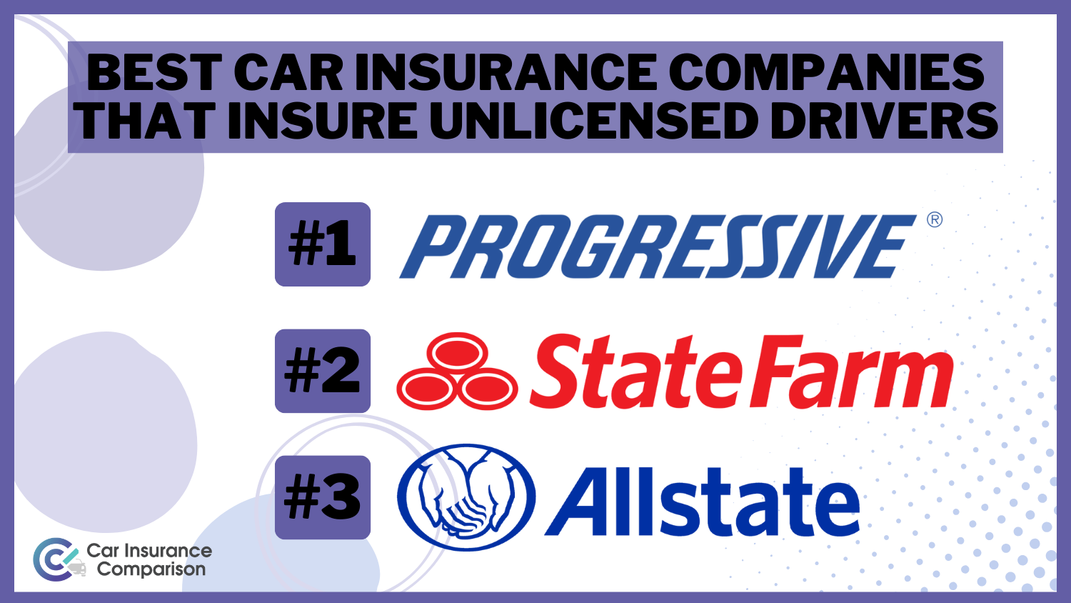 Progressive, State Farm, and Allstate: Best Car Insurance Companies That Insure Unlicensed Drivers