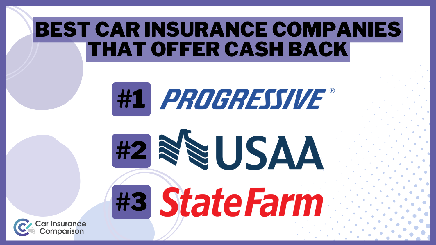 Progressive, USAA, and State Farm: Best Car Insurance Companies That Offer Cash Back