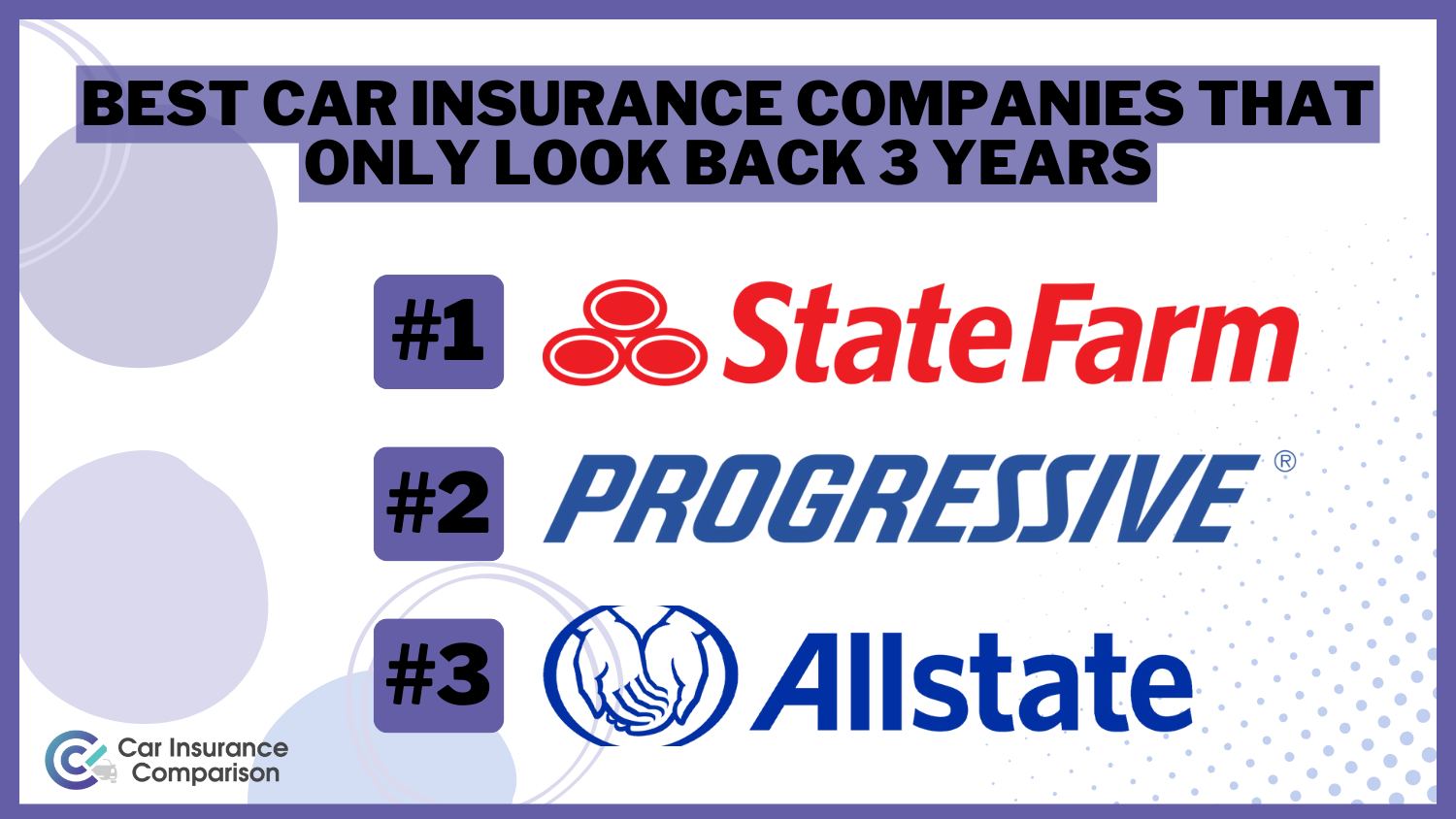 Best Car Insurance Companies That Only Look Back 3 Years: State Farm, Progressive, and Allstate
