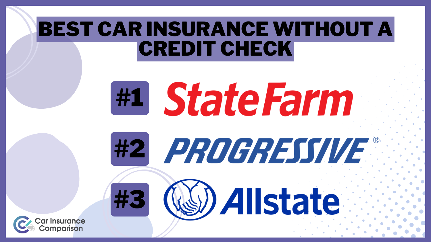 State Farm, Progressive Allstate: Best Car Insurance Without a Credit Check 