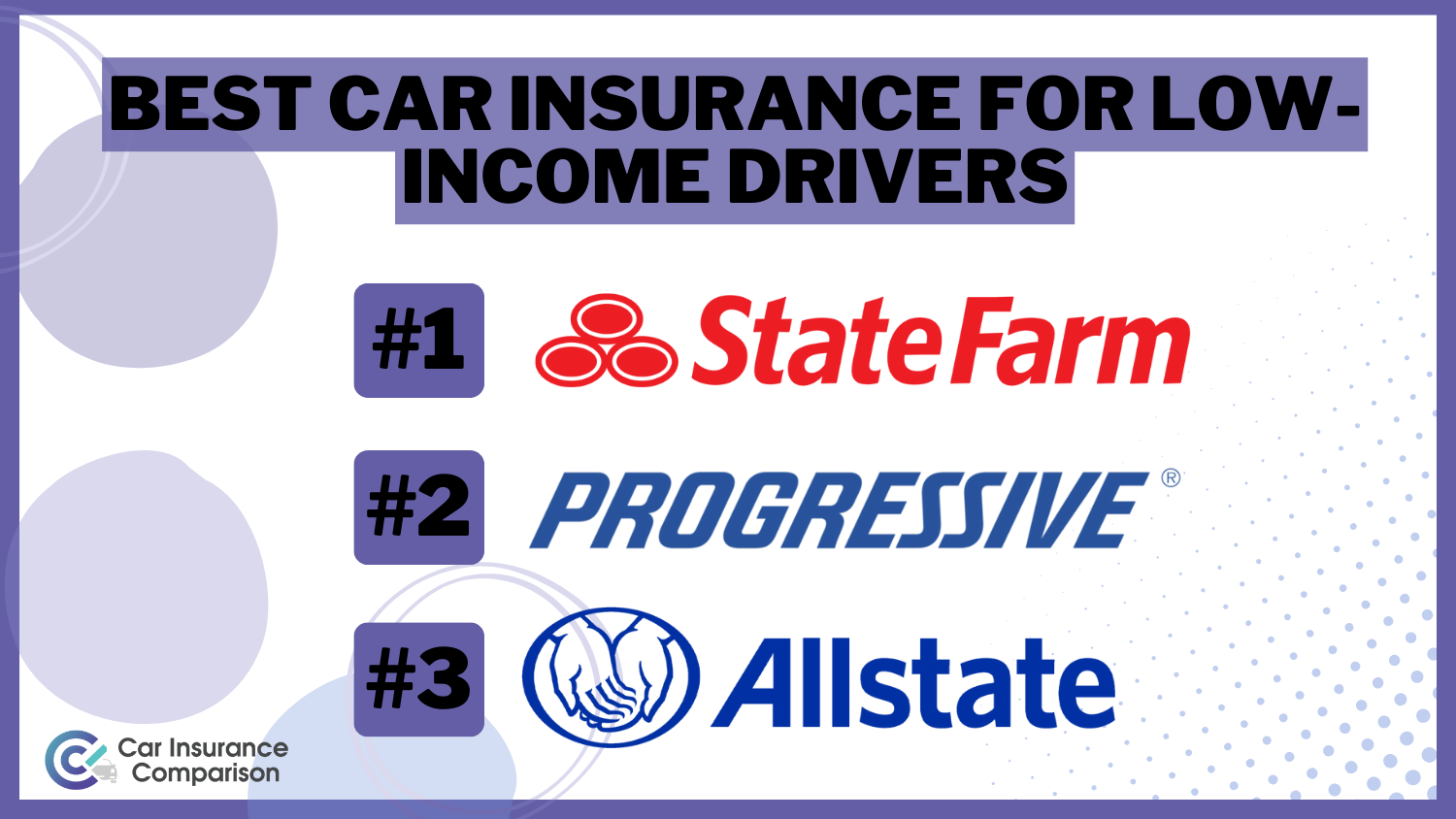 3 Best Car Insurance for Low-Income Drivers: State Farm, Progressive and Allstate