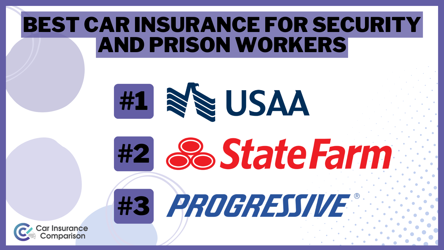 USAA, State Farm, Progressive: Best Car Insurance for Security and Prison Workers