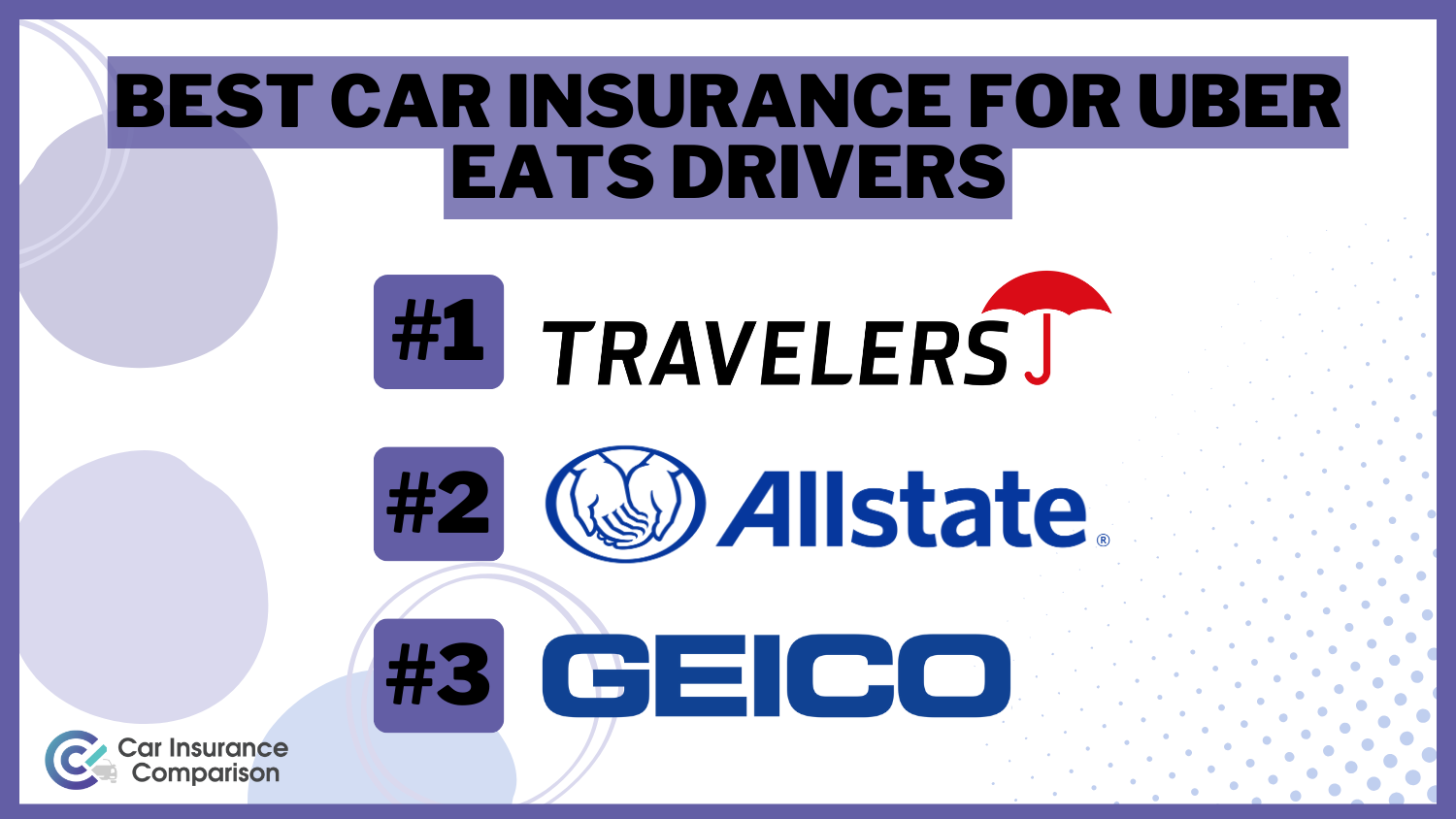 Travelers, Allstate, Geico: Best Car Insurance for Uber Eats Drivers