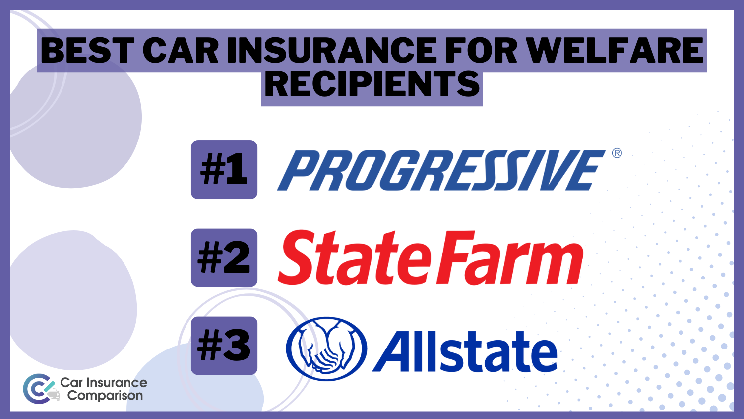 Progressive, State Farm and Allstate: Best Car Insurance for Welfare Recipients