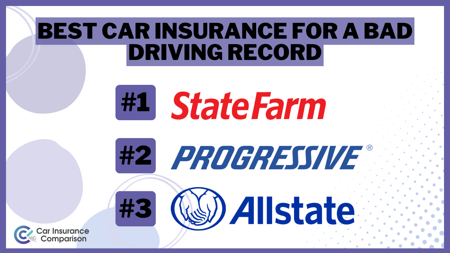 State Farm, Progressive, and Allstate: Best Car Insurance for a Bad Driving Record