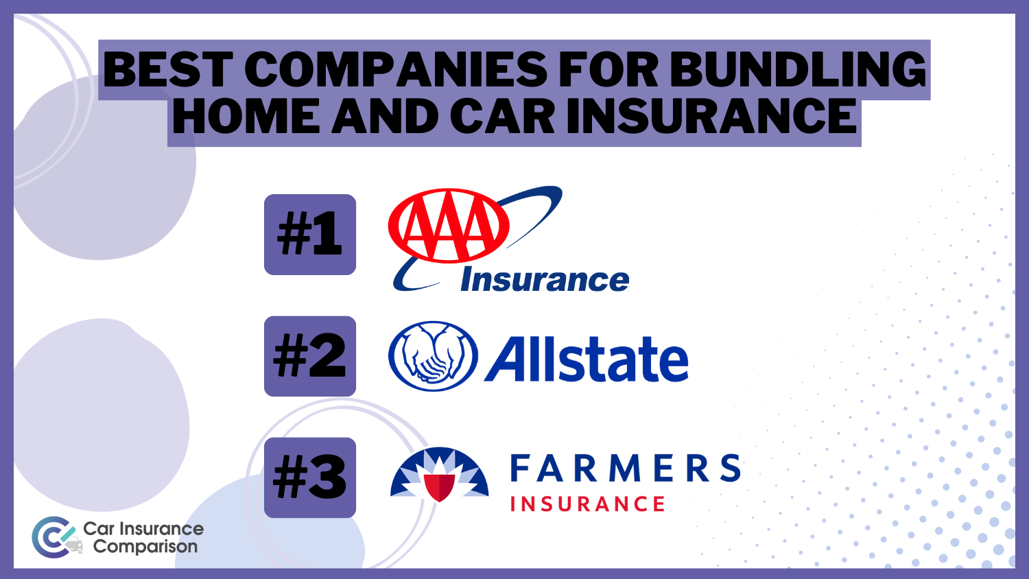 10 Best Companies for Bundling Home and Car Insurance: AAA, Allstate, and Farmers
