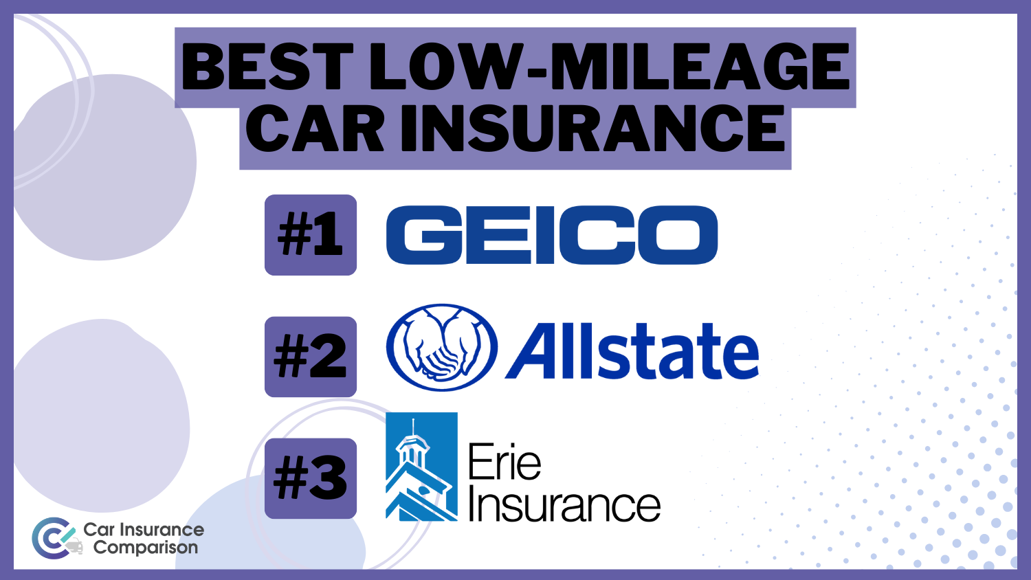 Best Low-Mileage Car Insurance: Geico, Allstate, Erie