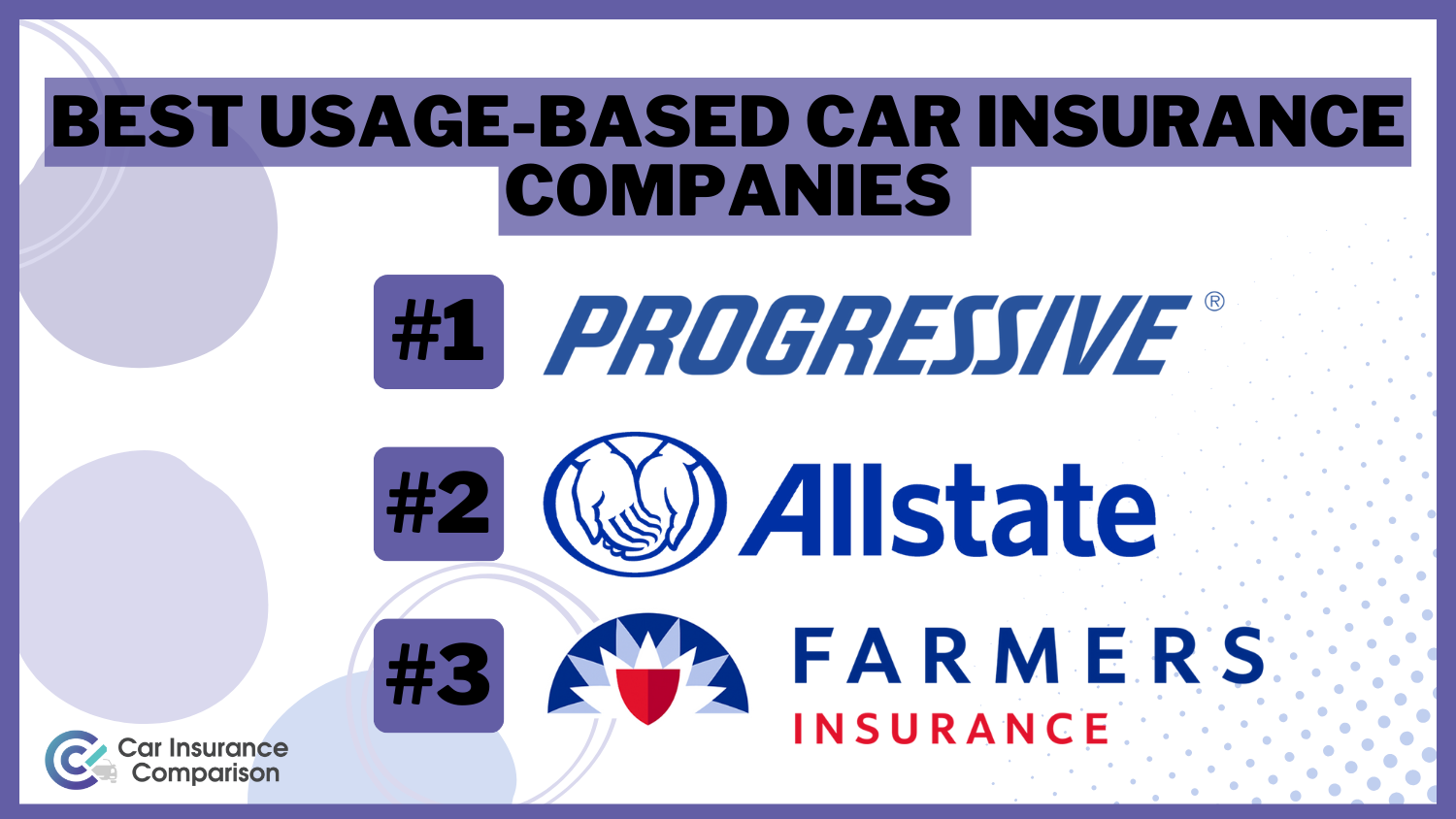 Best usage-based car insurance companies: Progressive, Allstate and Farmers Insurance