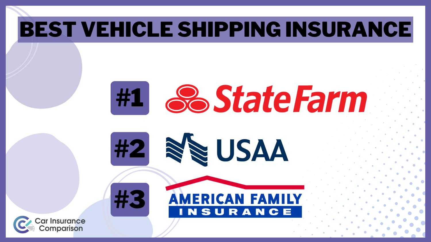 Best Vehicle Shipping Insurance: State Farm, USAA, American Family