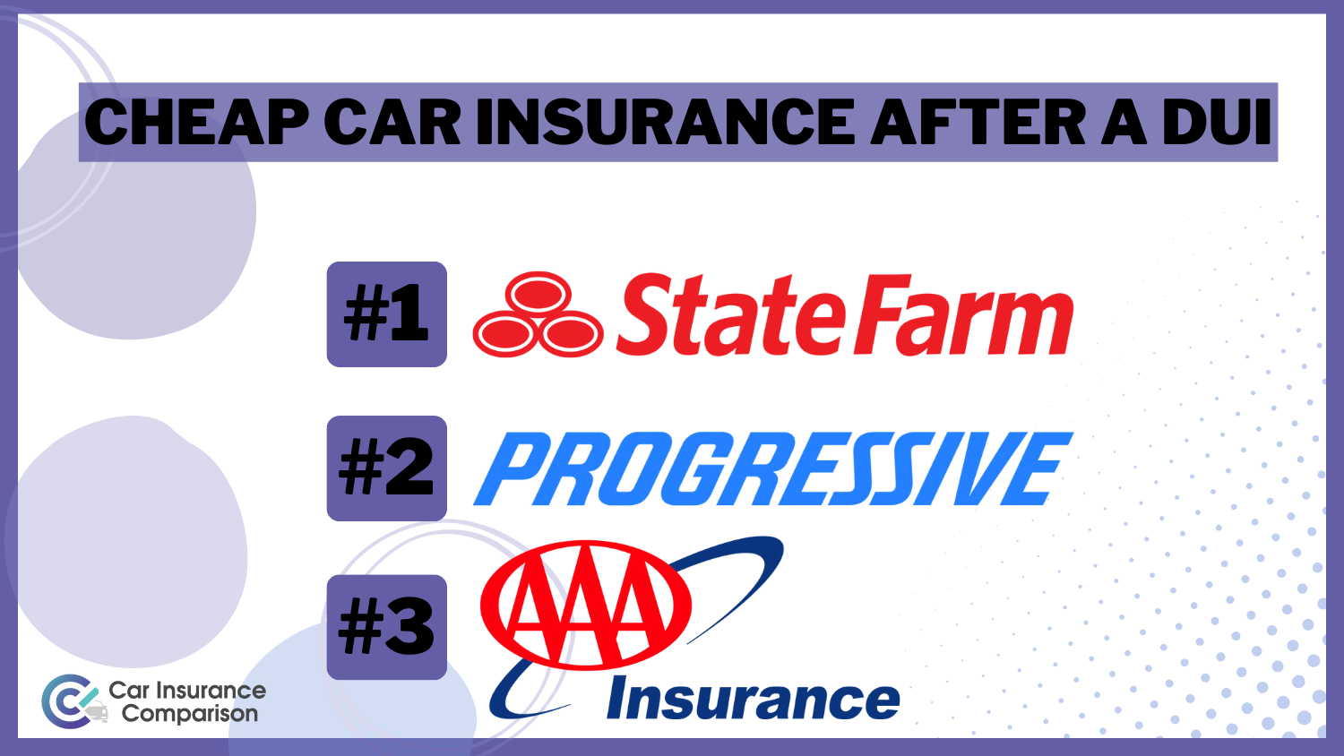 State Farm, Progressive, AAA: Cheap Car Insurance After a DUI