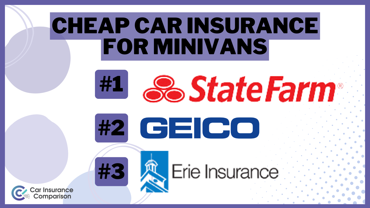 Cheap Car Insurance for Minivans: State Farm, Geico, Erie
