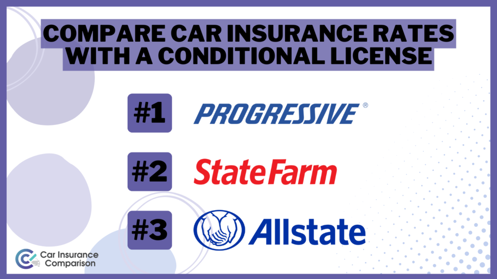 Compare Car Insurance Rates With a Conditional License in 2024 (Top 10 Companies)