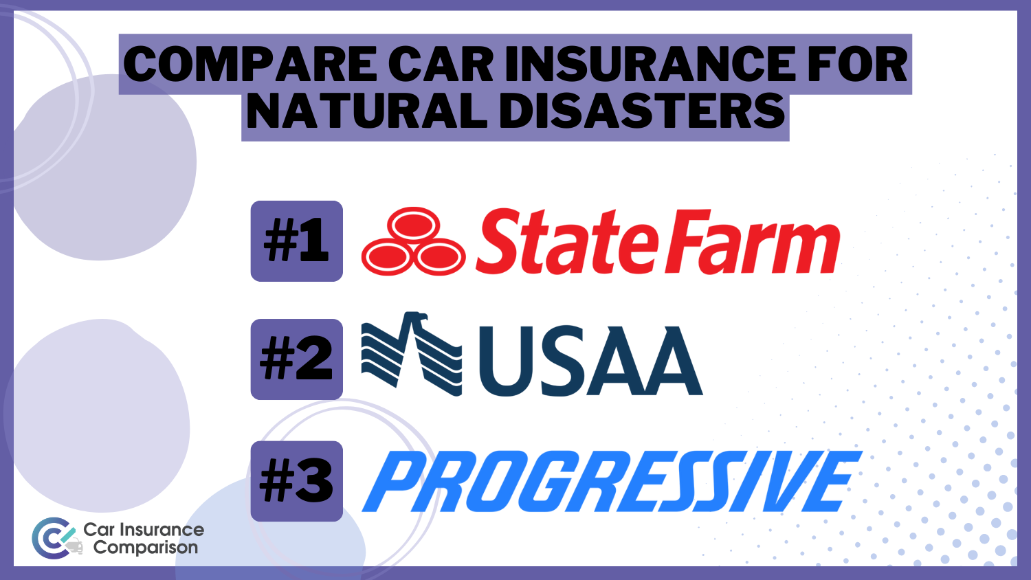 Best Car Insurance for Natural Disasters: Rates, Discounts, & Requirements: State Farm, USAA, and Progressive.