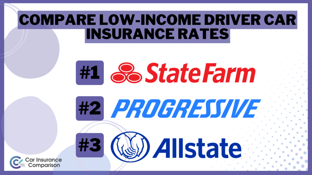 Compare Low-Income Driver Car Insurance Rates in 2024 (Top 10 Companies)