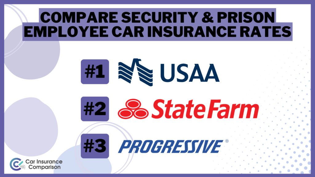 Compare Security & Prison Employee Car Insurance Rates in 2024 (Top 10 Companies)