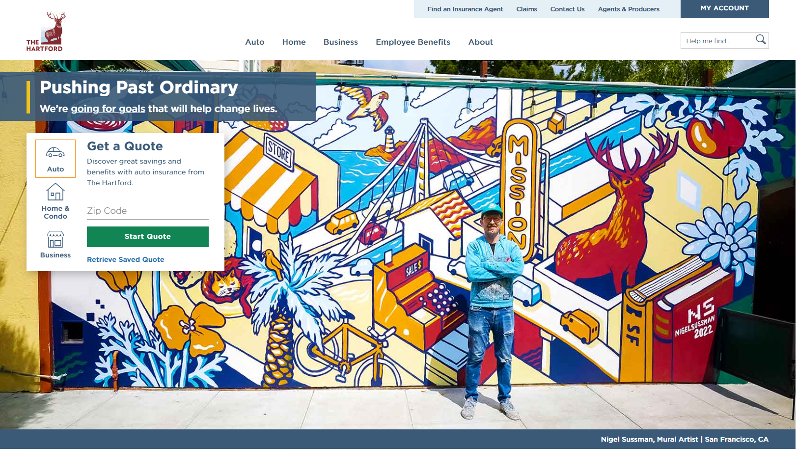 Screenshot: The Hartford car insurance review