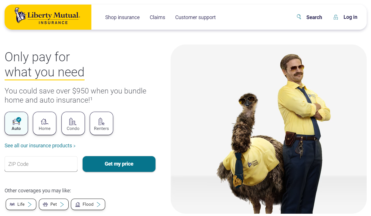 Liberty Mutual Homepage: Best Land Rover Car Insurance Rates