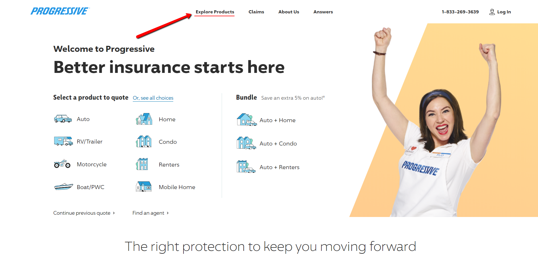 Progressive Site Screenshot: Best Toyota Prius Car Insurance