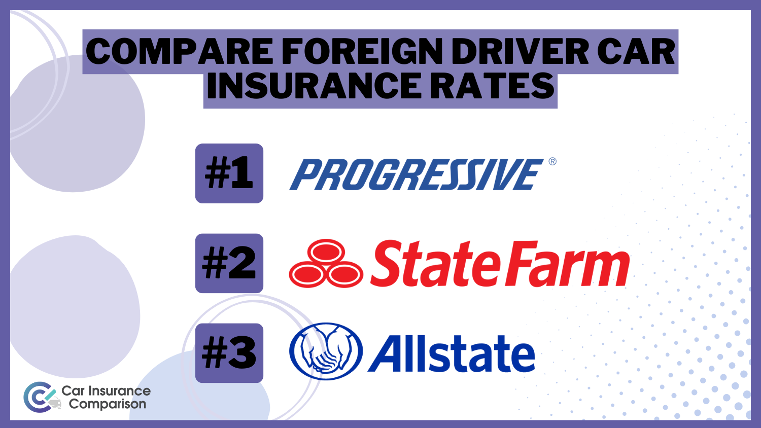 Progressive, State Farm and Allstate: Best Car Insurance for Foreigners  