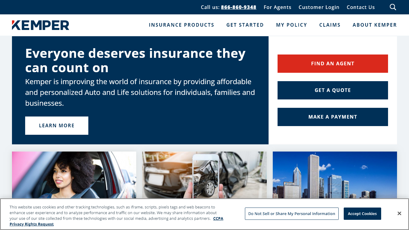 kemper homepage: Kemper car insurance review 