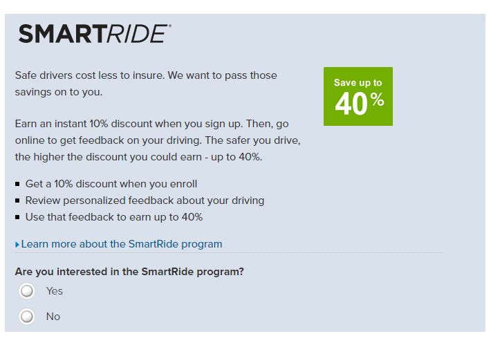Nationwide Auto Insurance quote SmartRide