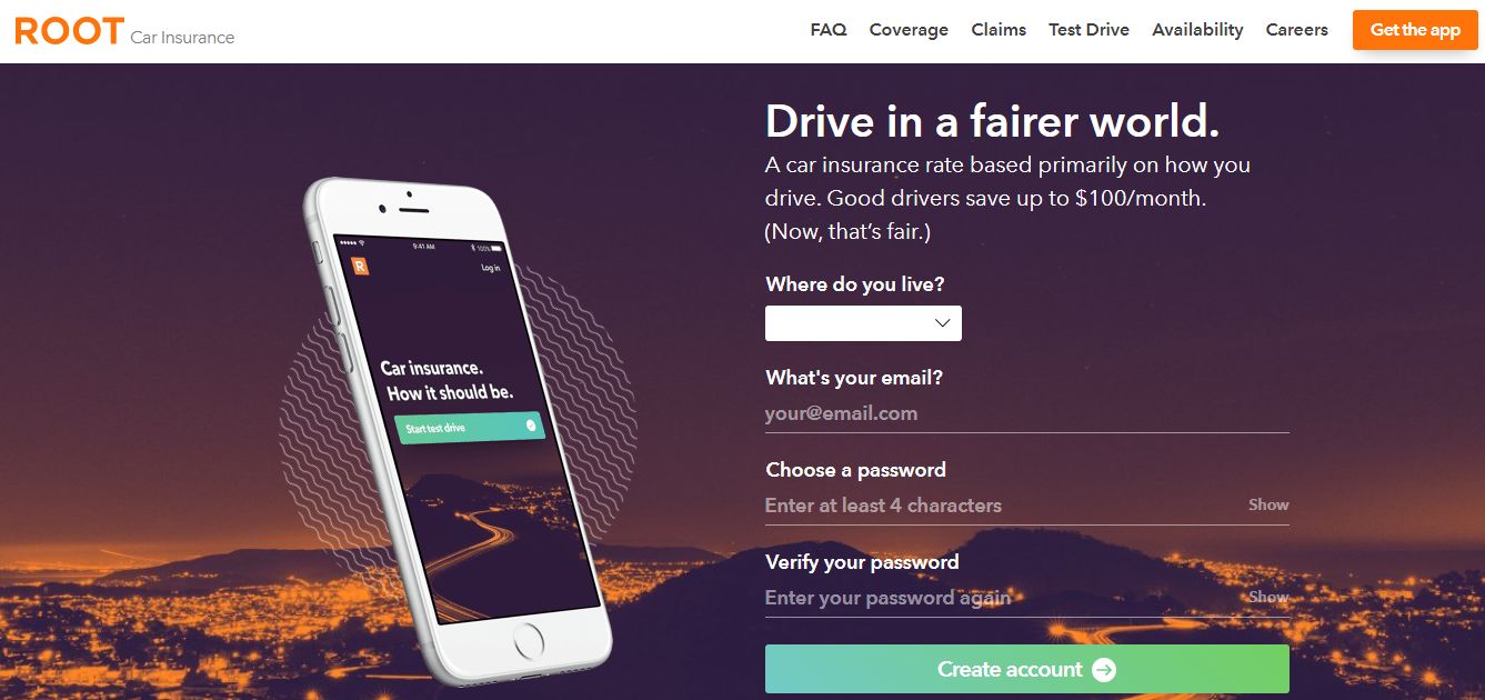 Root Insurance App Homepage: Root Car Insurance Review