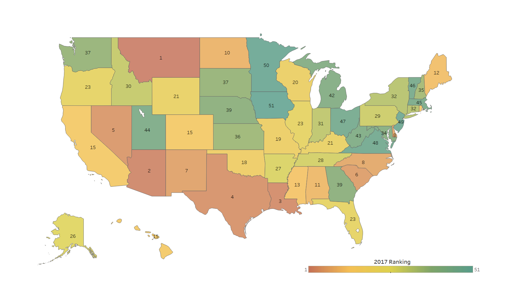 10 states with the worst drivers new data